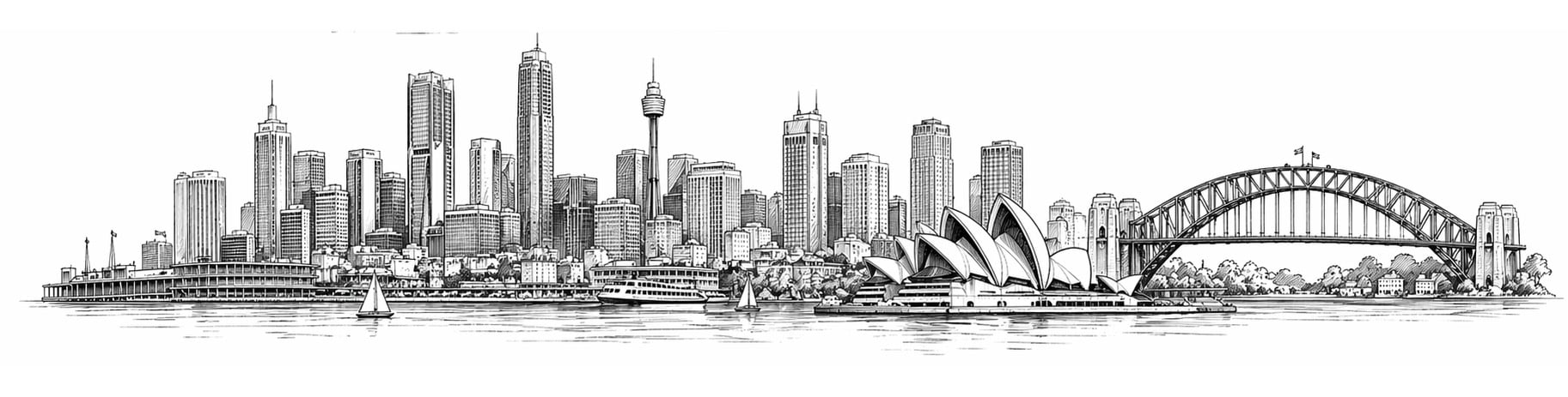 Sydney skyline illustration